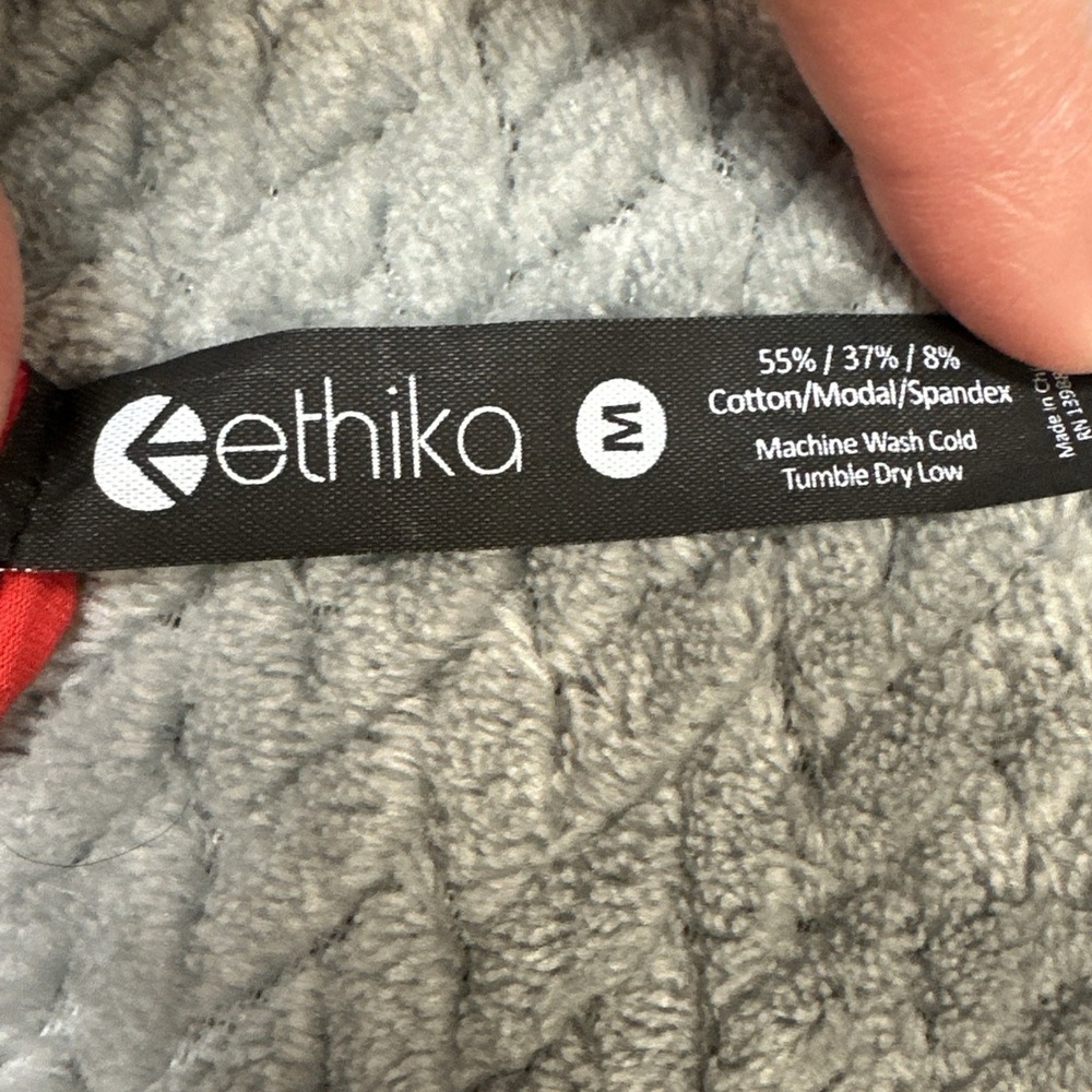 ETHIKA Bralette Women's M Red Bra Spaghetti Strap Razor Back Cotton - Picture 10 of 10